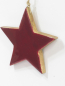 Preview: Holz-Stern z.Haengen 10cm eins. lackiert rot 618000-27